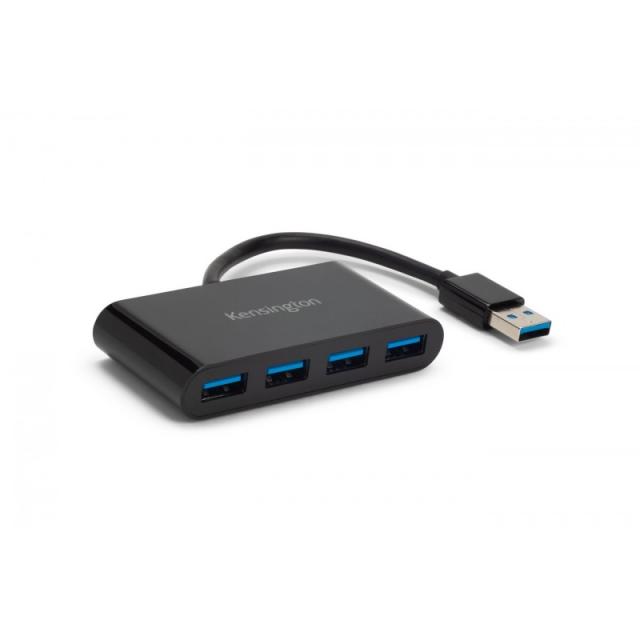 Kensington - Hub USB 3.0 de cuatro puertos UH4000: negro