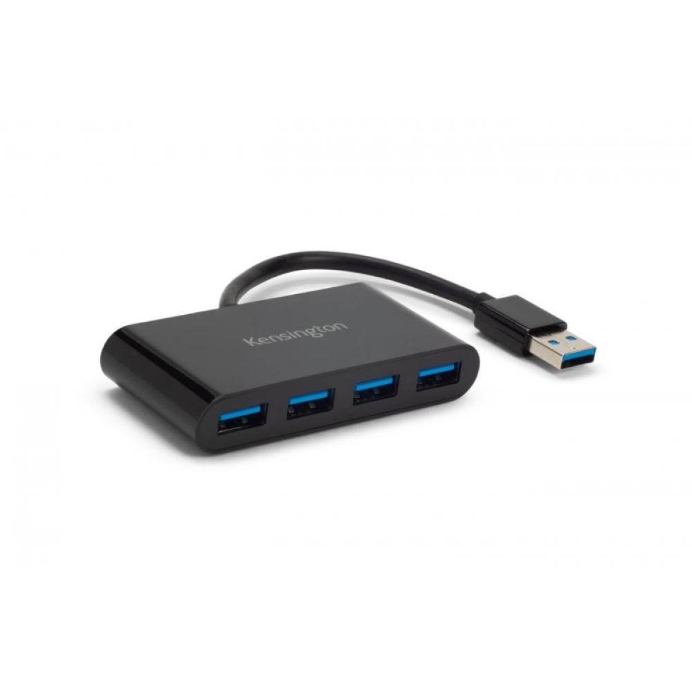 Kensington - Hub USB 3.0 de cuatro puertos UH4000: negro