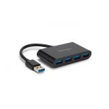 Kensington - Hub USB 3.0 de cuatro puertos UH4000: negro