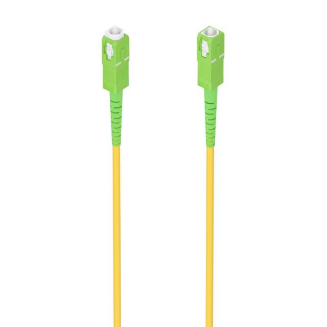 AISENS - Cable Fibra Óptica Latiguillo G657A2 3.0 9/125 SMF Simplex CPR DCA LSZH, SC/APC-SC/APC, Amarillo, 15m