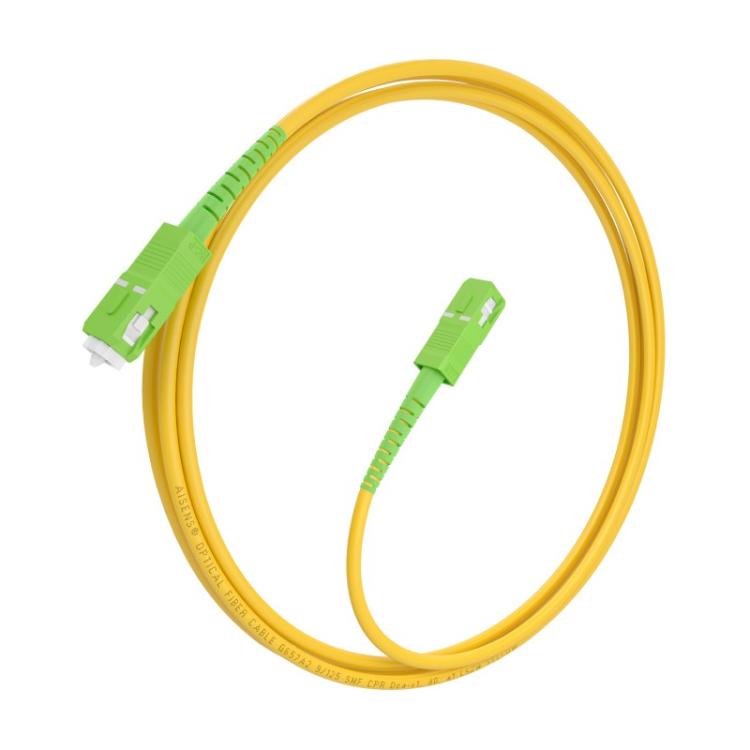 AISENS - Cable Fibra Óptica Latiguillo G657A2 3.0 9/125 SMF Simplex CPR DCA LSZH, SC/APC-SC/APC, Amarillo, 3.0m