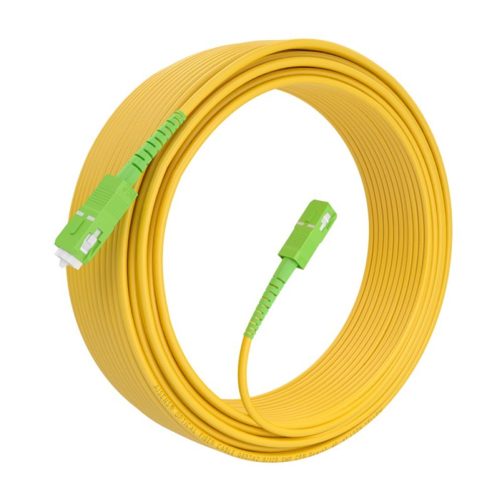AISENS - Cable Fibra Óptica Latiguillo G657A2 3.0 9/125 SMF Simplex CPR DCA LSZH, SC/APC-SC/APC, Amarillo, 20m
