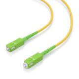 AISENS - Cable Fibra Óptica Latiguillo G657A2 3.0 9/125 SMF Simplex CPR DCA LSZH, SC/APC-SC/APC, Amarillo, 1.0m