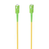AISENS - Cable Fibra Óptica Latiguillo G657A2 3.0 9/125 SMF Simplex CPR DCA LSZH, SC/APC-SC/APC, Amarillo, 1.0m
