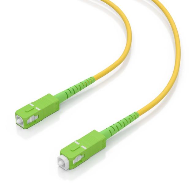 AISENS - Cable Fibra Óptica Latiguillo G657A2 3.0 9/125 SMF Simplex CPR DCA LSZH, SC/APC-SC/APC, Amarillo, 10m