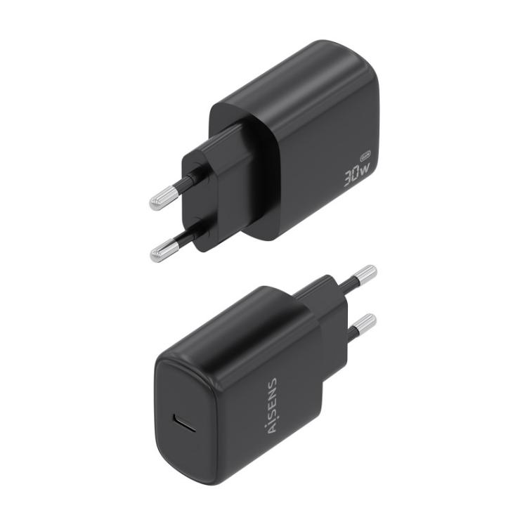 AISENS - Cargador GaN 30W, 1xUSB-C PD3.0, Negro - A110-0976