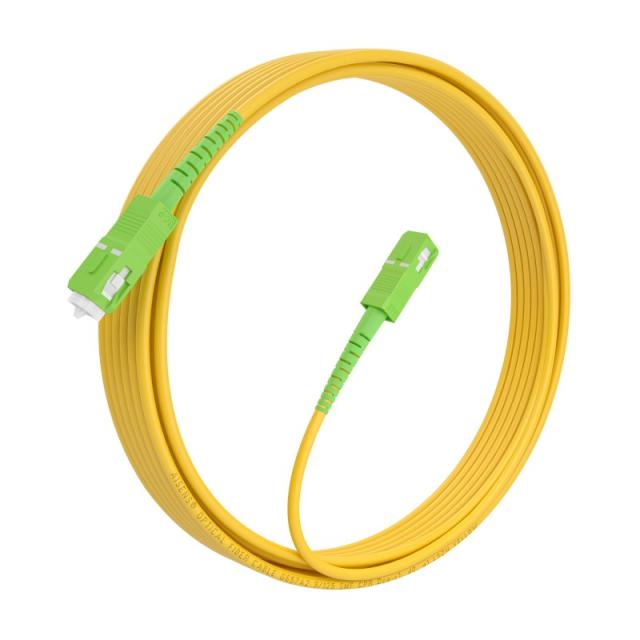 AISENS - Cable Fibra Óptica Latiguillo G657A2 3.0 9/125 SMF Simplex CPR DCA LSZH, SC/APC-SC/APC, Amarillo, 7.0m