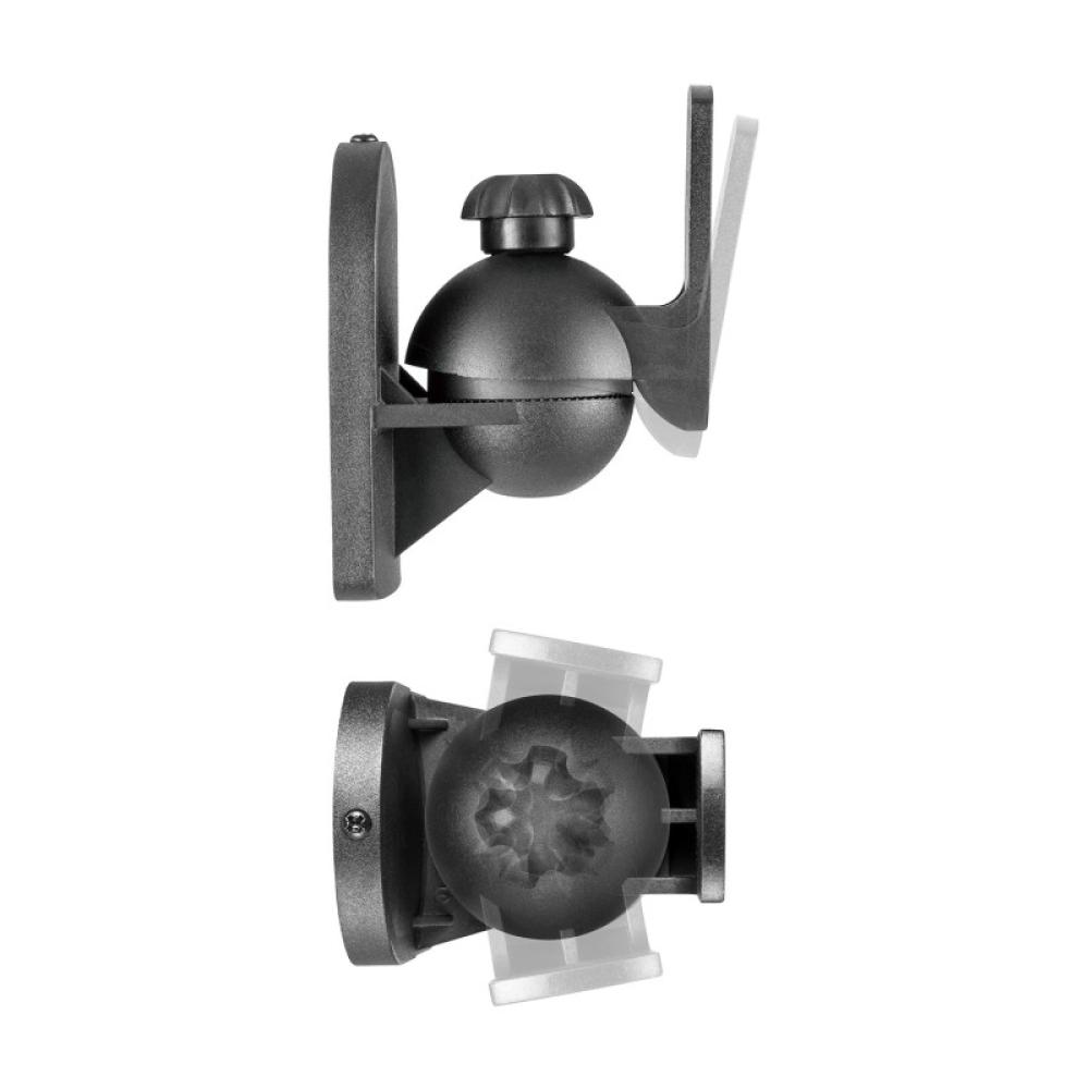 AISENS - Soporte Universal De Pared Giratorio E Inclinable Para Altavoces, Negro - SPK06U-423