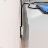 AISENS - Cargador De Pared GaN Ultra Delgado 30W, 2xUSB-C PD3.0 QC4.0, Blanco