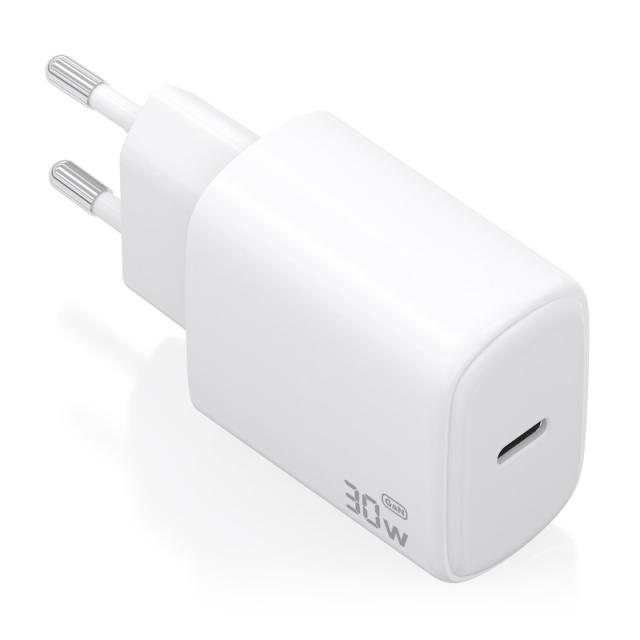 AISENS - Cargador GaN 30W, 1xUSB-C PD3.0, Blanco - A110-0975