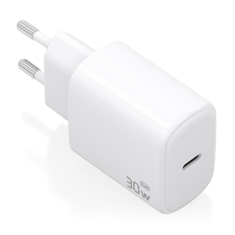 AISENS - Cargador GaN 30W, 1xUSB-C PD3.0, Blanco - A110-0975