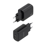 AISENS - Cargador GaN 30W, 1xUSB-C PD3.0 QC4.0, 1xUSB-A QC3.0, Negro - A110-0978