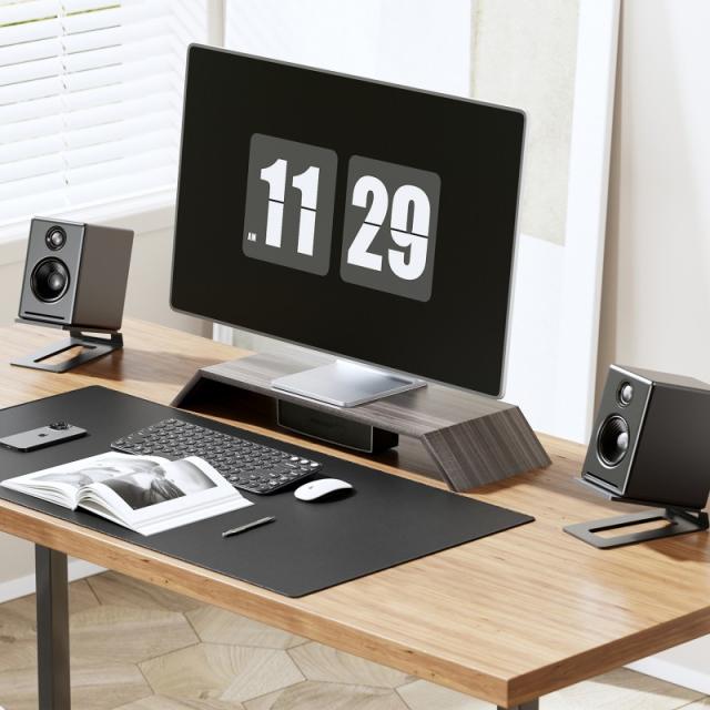 AISENS - Soporte Universal De Sobremesa Para Altavoces, Negro - SPK08U-427