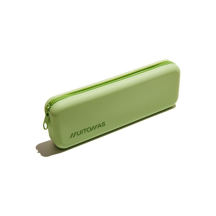 Muitomas - SILPENCASEGN caja de lápices Estuche suave Silicona Verde