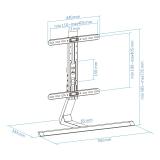 TooQ - DB3265F-B soporte para TV 165,1 cm (65") Negro