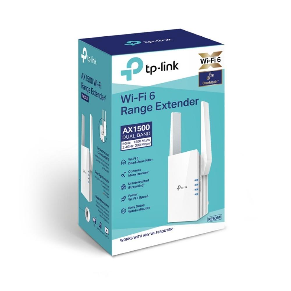 TP-Link - RE505X ampliador de red Transmisor y receptor de red Blanco 10, 100, 1000 Mbit/s