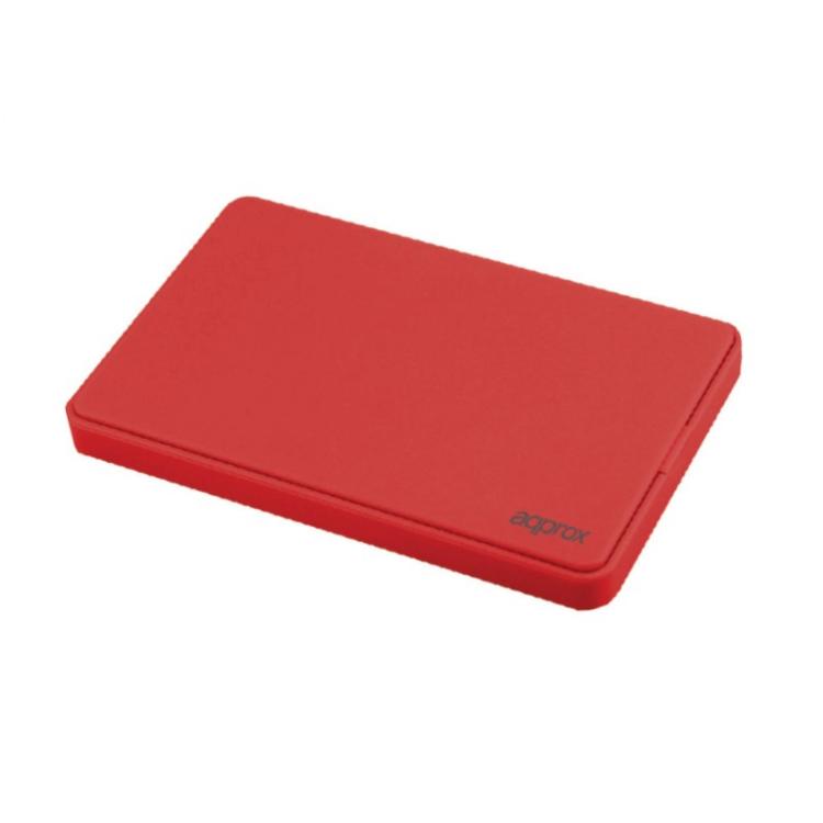 Approx - APPHDD200R caja para disco duro externo 2.5" Caja de disco duro (HDD) Rojo