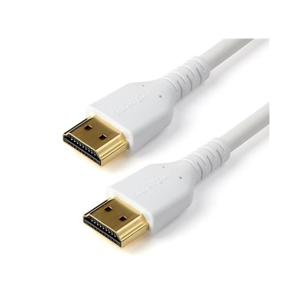 StarTech.com - Cable de 2m HDMI 2.0 Certificado Premium de alta velocidad con Ethernet - Durable - UHD 4K 60Hz - con - RHDMM2MPW