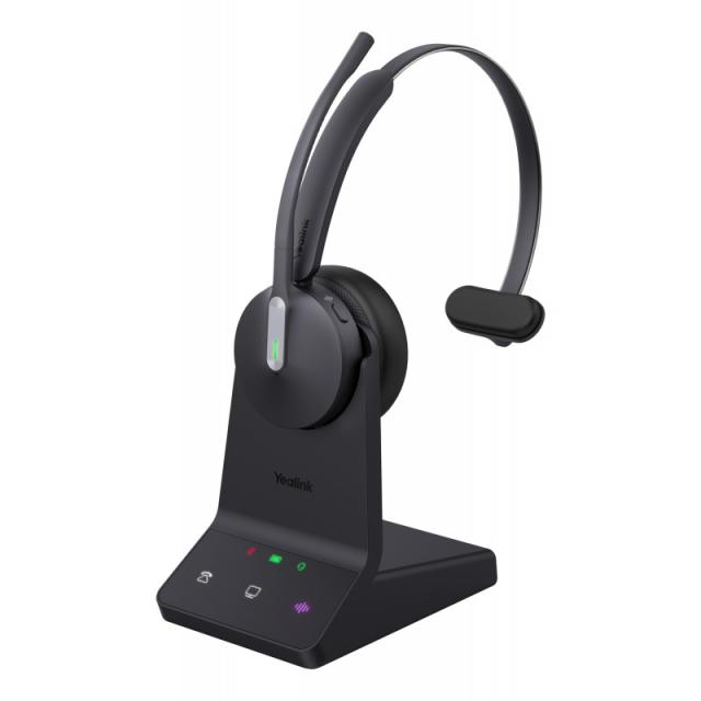 Yealink - WH64 Mono UC Auriculares Inalámbrico Diadema Oficina/Centro de llamadas USB Tipo C Bluetooth Negro