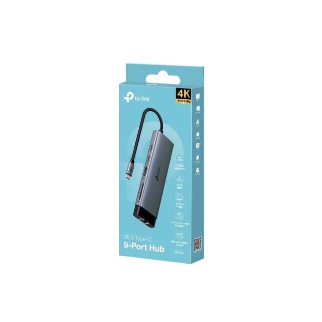 TP-Link - UH9120C hub de interfaz USB 3.2 Gen 1 (3.1 Gen 1) Type-C 5000 Mbit/s