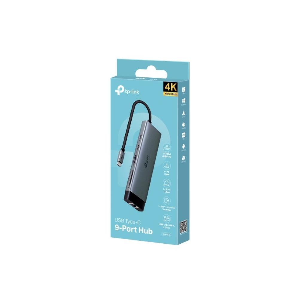 TP-Link - UH9120C hub de interfaz USB 3.2 Gen 1 (3.1 Gen 1) Type-C 5000 Mbit/s