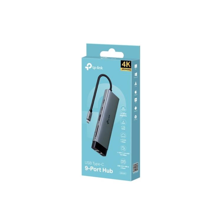 TP-Link - UH9120C hub de interfaz USB 3.2 Gen 1 (3.1 Gen 1) Type-C 5000 Mbit/s