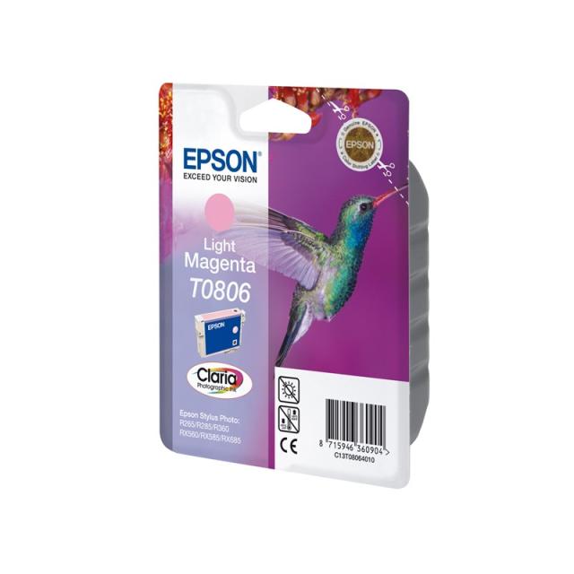 Epson - Hummingbird Singlepack Light Magenta T0806 Claria Photographic Ink