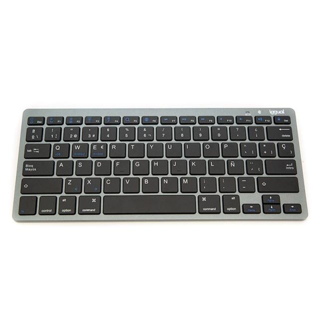 iggual - Teclado Bluetooth Slim TKL-BT negro 2 canal