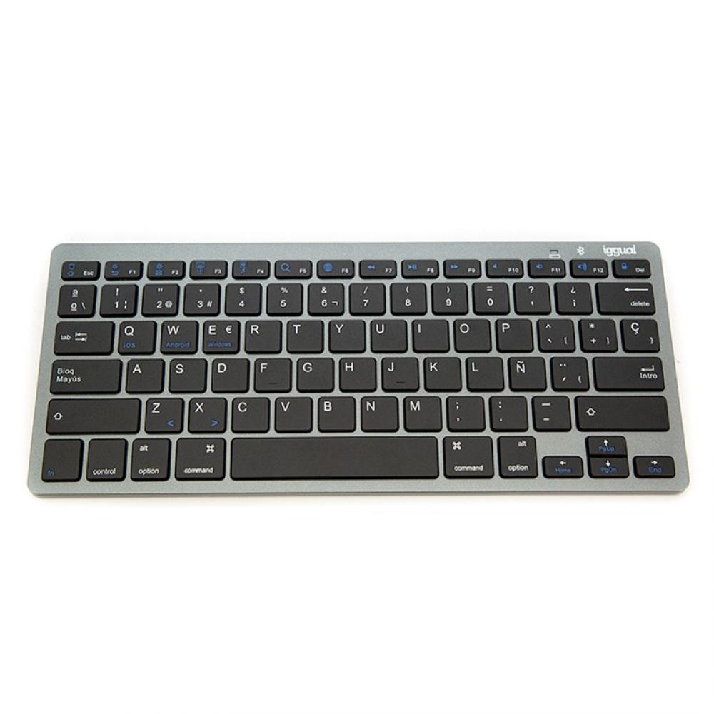 iggual - Teclado Bluetooth Slim TKL-BT negro 2 canal
