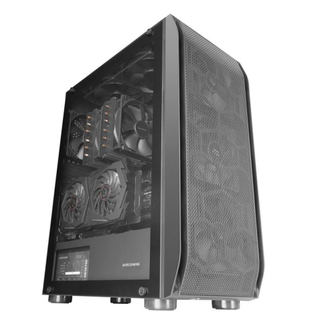 Mars Gaming - MC-PRO2, Torre Profesional E-ATX, Sistema CPU Freezer, 5 Ventiladores Ultra-silenciosos y Frontal Metal-Mesh, Colo