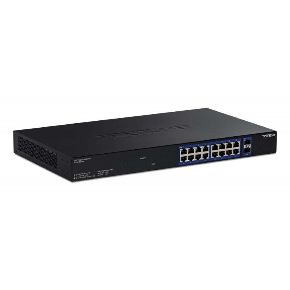 Trendnet - 18-PORT MULTI-GIG WEB SMART - Switch Gestionado 2.5G Ethernet (100/1000/2500) 1U Negro