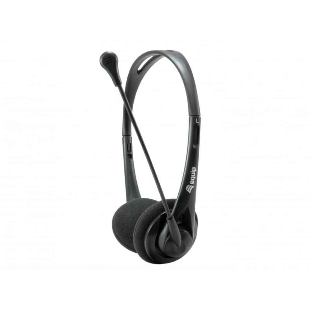 Equip - Chat Headset Auriculares Alámbrico Diadema Llamadas/Música Negro
