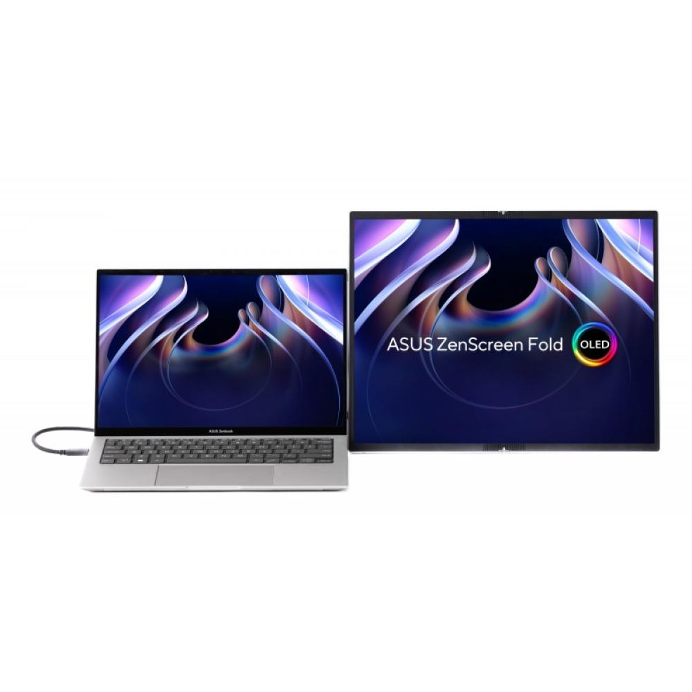 ASUS - ZenScreen Fold OLED MQ17QH pantalla para PC 43,9 cm (17.3") 2560 x 1920 Pixeles Quad HD Plata