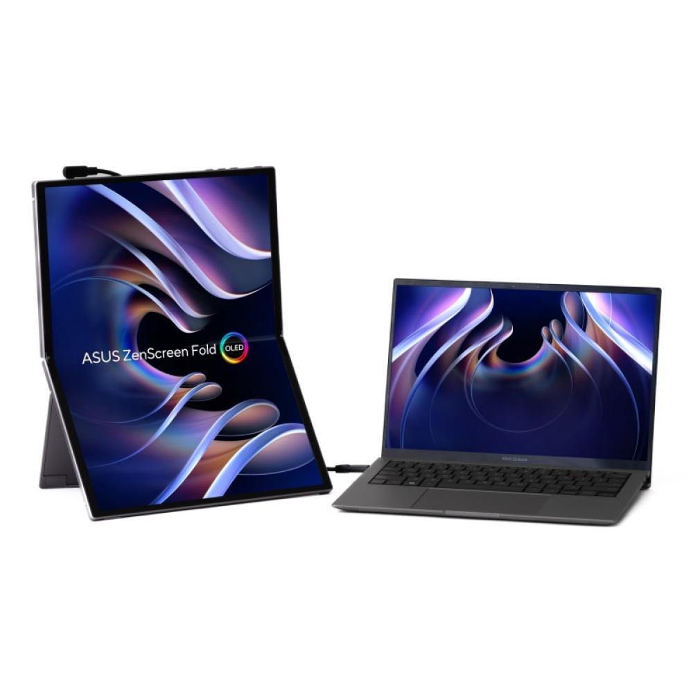 ASUS - ZenScreen Fold OLED MQ17QH pantalla para PC 43,9 cm (17.3") 2560 x 1920 Pixeles Quad HD Plata