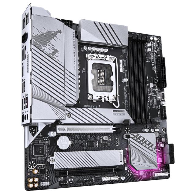GIGABYTE - B760M AORUS ELITE WIFI6E GEN5 Placa Base – Compatible con procesadores Intel Core 14ª generación, VRM digital de 12+1