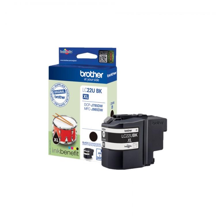 Brother - LC22UBK cartucho de tinta 1 pieza(s) Original Alto rendimiento (XL) Negro