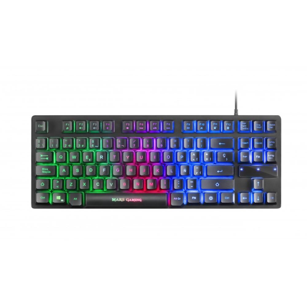 Mars Gaming - Combo RGB Teclado y Ratón, Diseño TKL, Layout Español, MCPTKLES, Color Negro