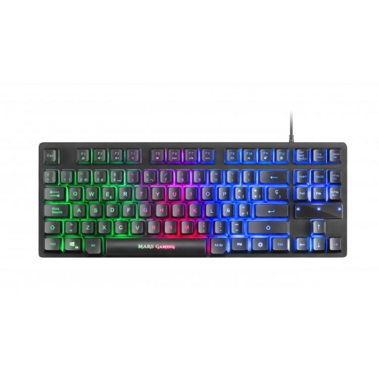 Mars Gaming - Combo RGB Teclado y Ratón, Diseño TKL, Layout Español, MCPTKLES, Color Negro