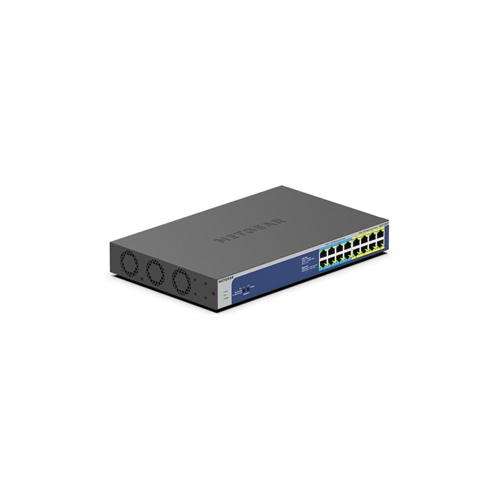 NETGEAR - GS516UP No administrado Gigabit Ethernet (10/100/1000) Energía sobre Ethernet (PoE) Gris
