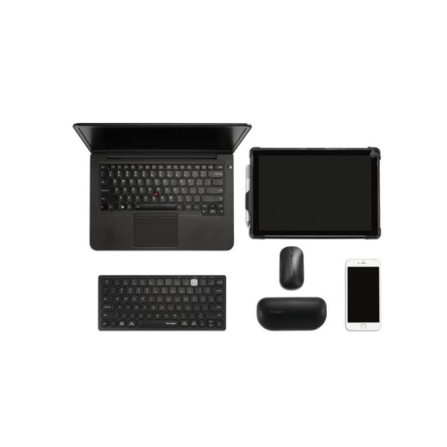 Kensington - Teclado compacto multidispositivo con tecnología inalámbrica dual