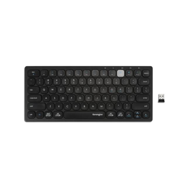 Kensington - Teclado compacto multidispositivo con tecnología inalámbrica dual