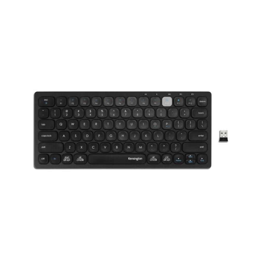 Kensington - Teclado compacto multidispositivo con tecnología inalámbrica dual