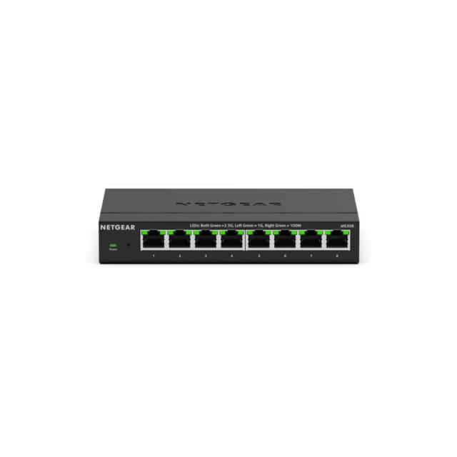 NETGEAR - MS308 No administrado 2.5G Ethernet (100/1000/2500) Negro