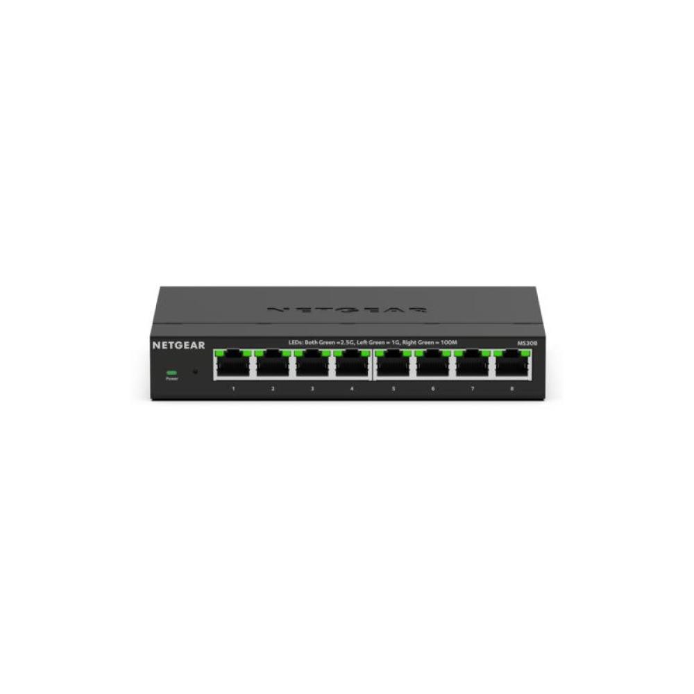NETGEAR - MS308 No administrado 2.5G Ethernet (100/1000/2500) Negro