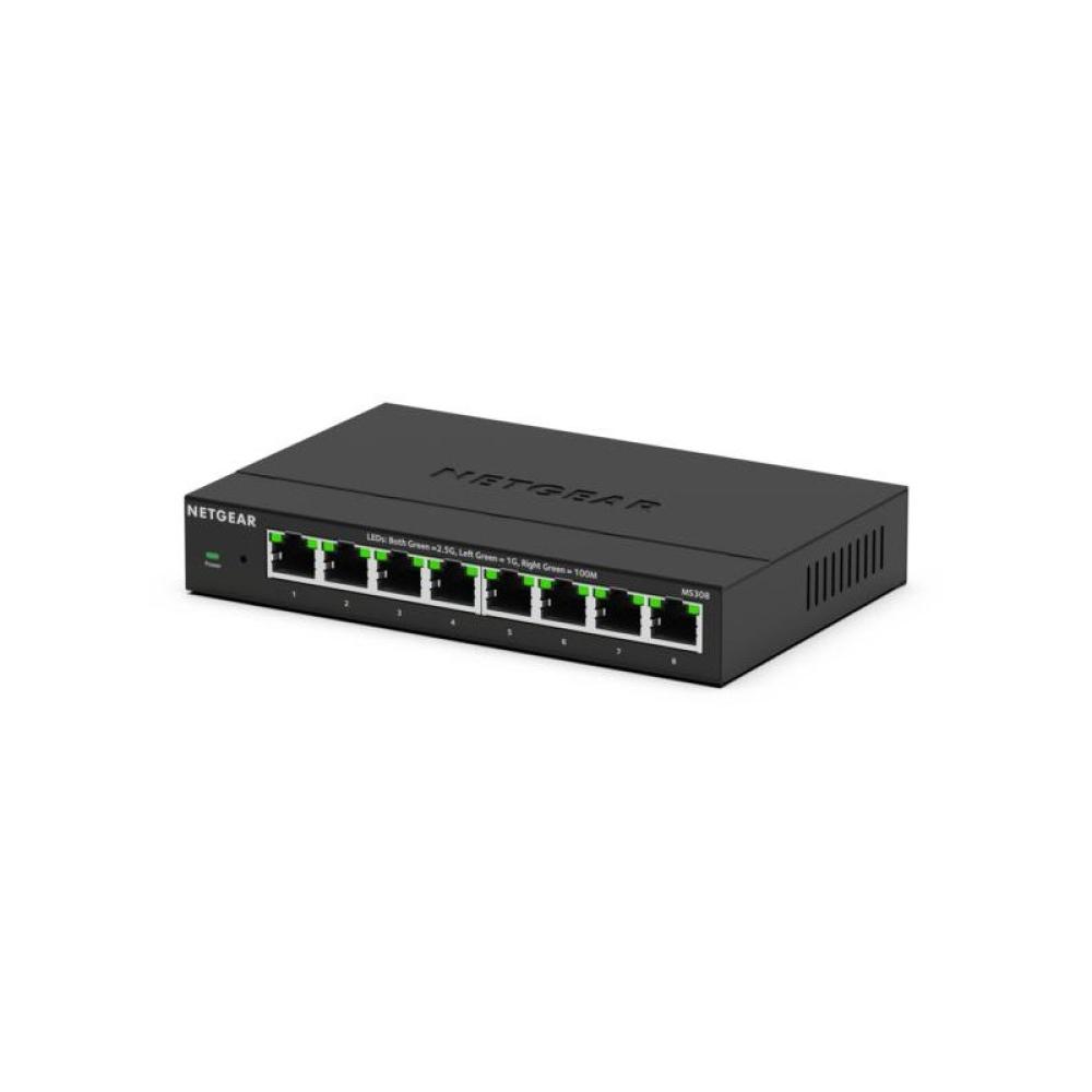 NETGEAR - MS308 No administrado 2.5G Ethernet (100/1000/2500) Negro