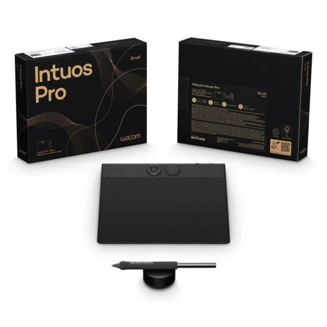 Wacom - Intuos Pro Small – 2025 tableta digitalizadora Negro 187 x 105 mm USB/Bluetooth
