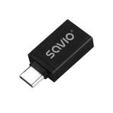 Savio - AK-80 adaptador de cable de vídeo 0 m USB tipo A USB Tipo C Negro