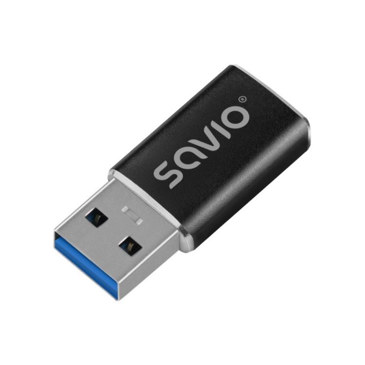 Savio - AK-81 adaptador de cable de vídeo 0 m USB Tipo C USB tipo A Negro