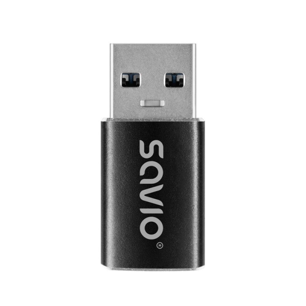 Savio - AK-81 adaptador de cable de vídeo 0 m USB Tipo C USB tipo A Negro