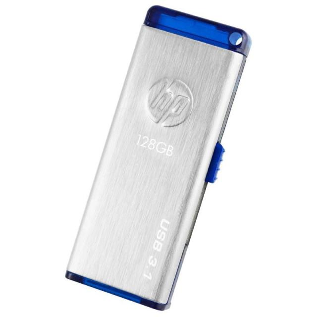 HP - x730w unidad flash USB 128 GB USB tipo A 3.2 Gen 1 (3.1 Gen 1) Azul, Acero inoxidable